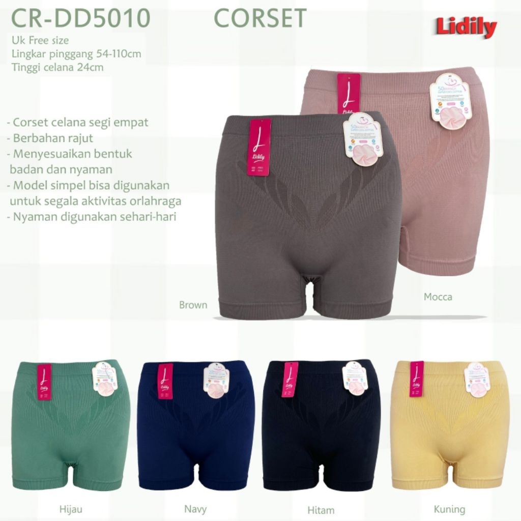 Lydyly CD DD 5010 celana dalam wanita segi empat seamless rajut boxer L