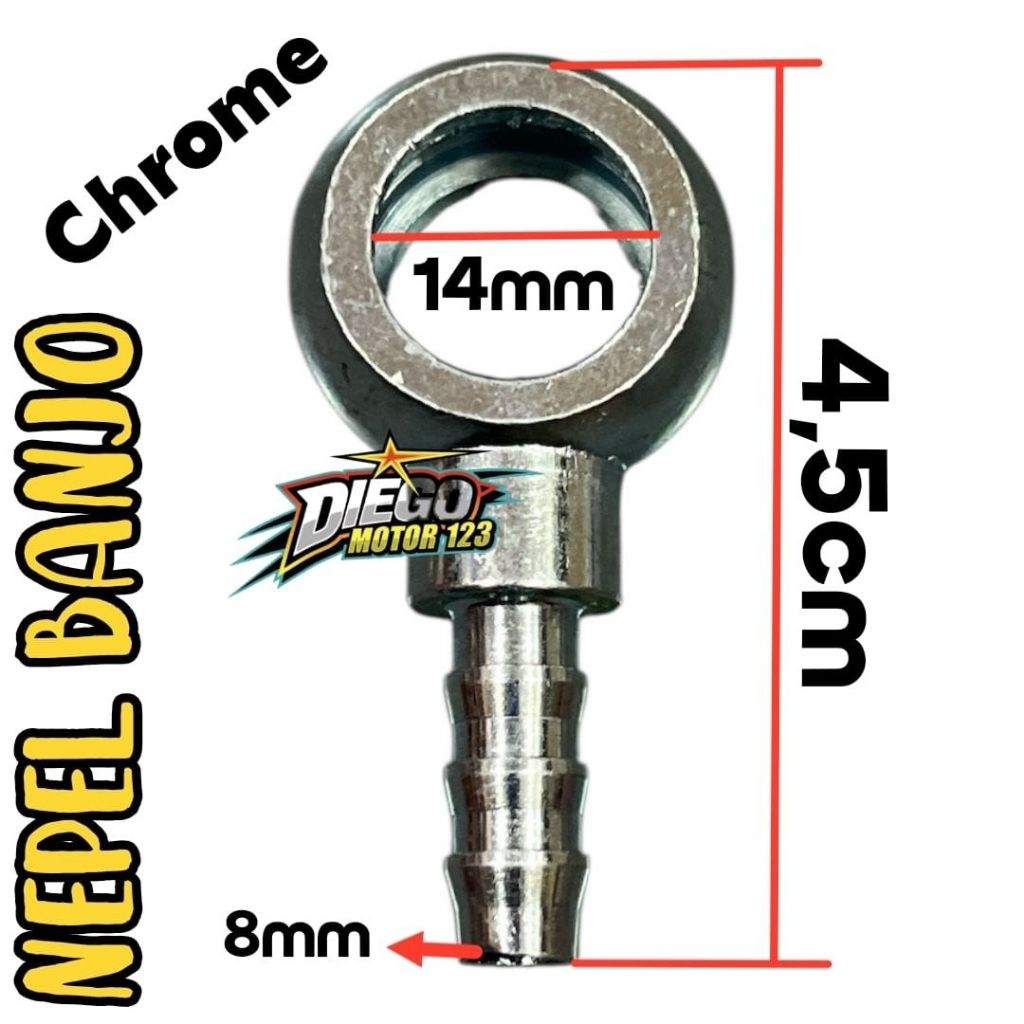 Nepel runcing nepel baut banjo ukuran 14mm