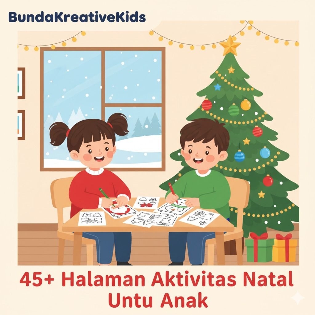 45+ Halaman Aktivitas Natal Untuk Anak (file digital/pdf)