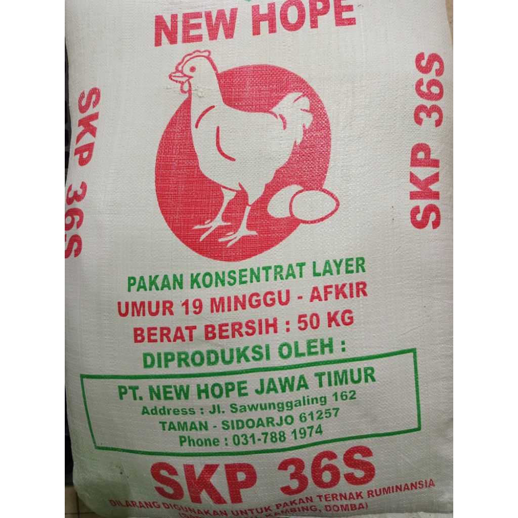 Konsentrat ayam petelur New Hope SKP36S kemasan 50kg