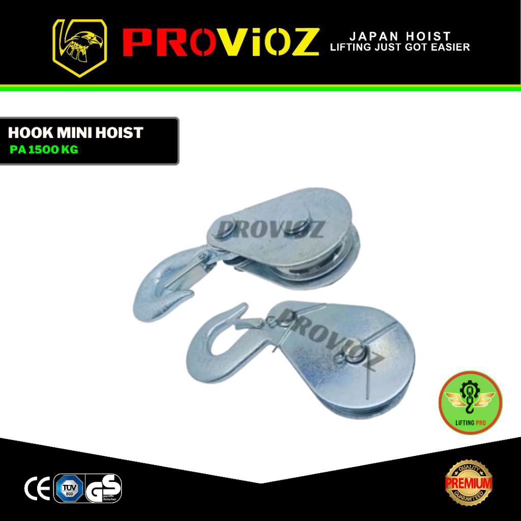 HOOK MINI HOIST PA 1500 KG PROVIOZ / Pengait Katrol Listrik / Hook PA1500 / Kait Hoist Original / Sp