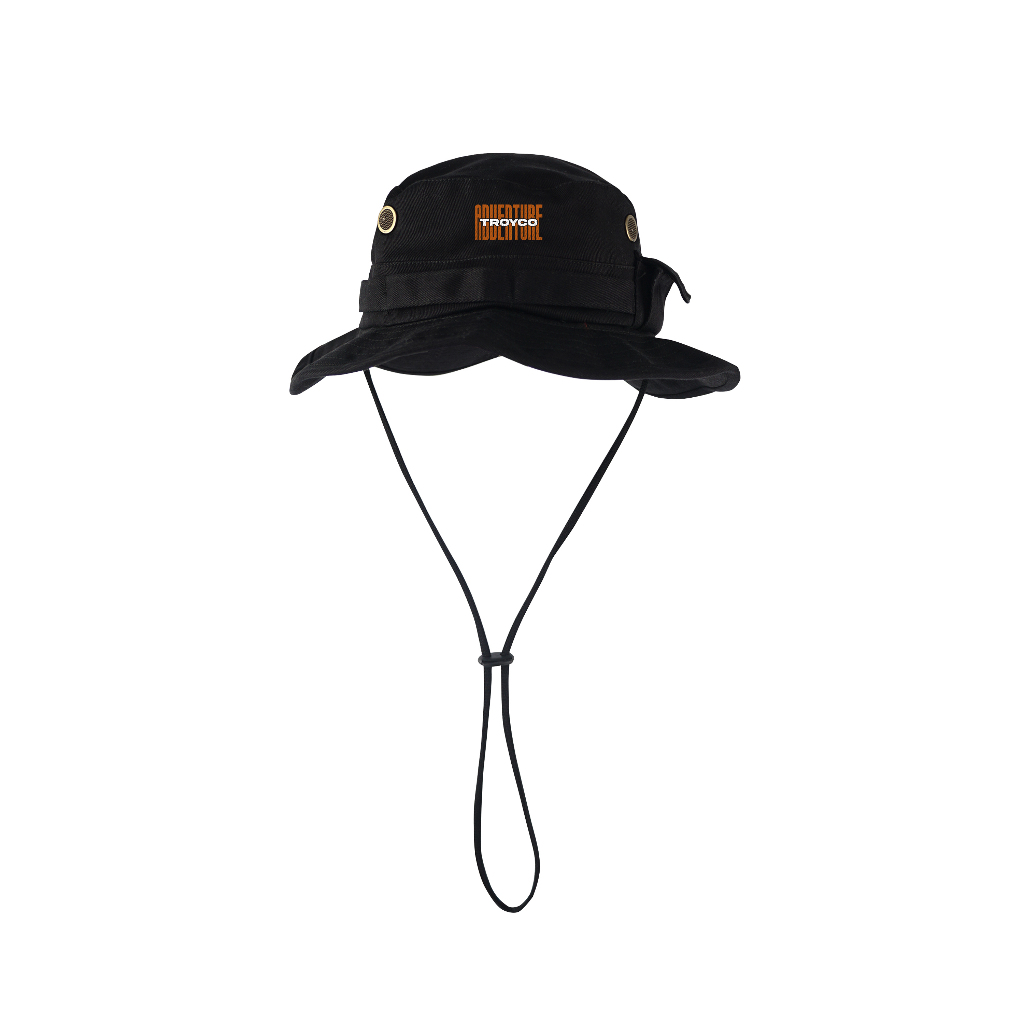 Troy Company Jungle Hat Boonie Hat Adventure - Topi Hitam Outdoor JHD 3420