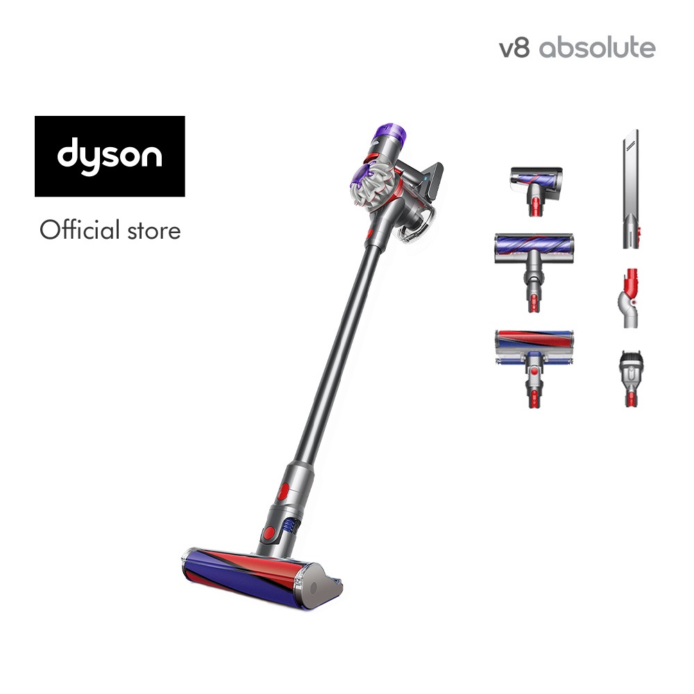 Dyson V8 ™ Absolute Vacuum Cleaner (Silver/Nickel) - Penyedot Debu Kuat, Serbaguna, dan Kebisingan R