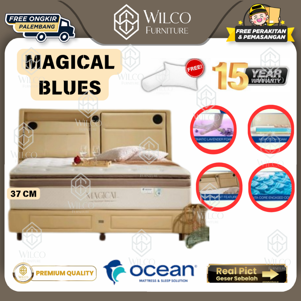 Springbed Magical Blues by Ocean | Kasur Springbed Pocket Momotech by Ocean