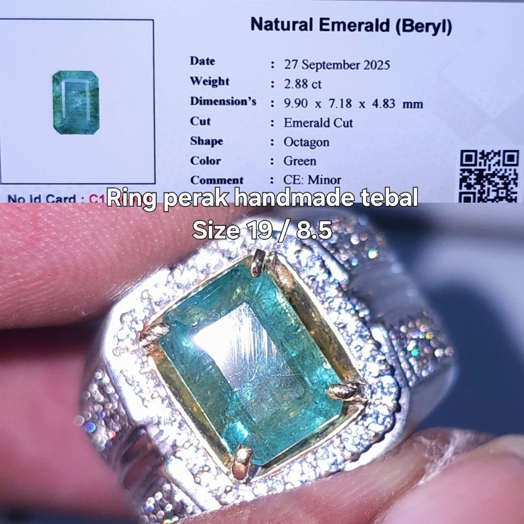 Natural emerald beryl zamrud Ethiopia ce minor