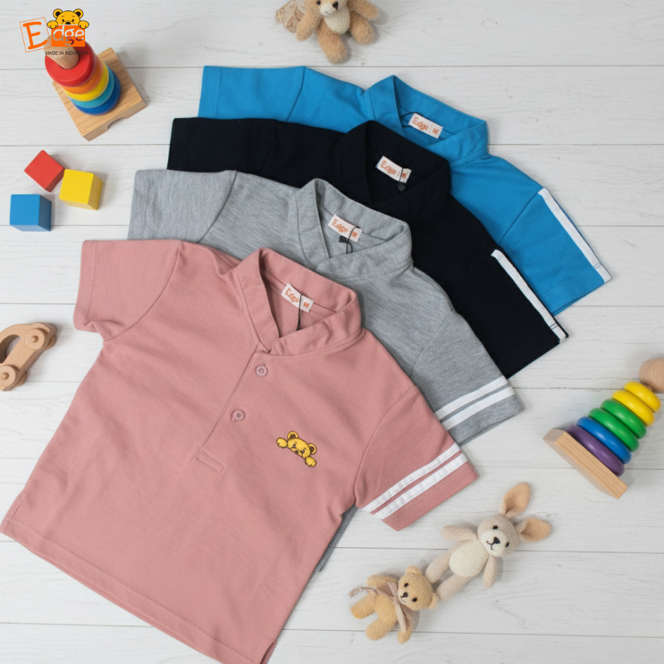 Koko Kiddy Baju Koko Anak – Kaos Koko Anak Laki-Laki Bahan Polo – Kerah Shanghai – Ukuran 2-10 Tahun