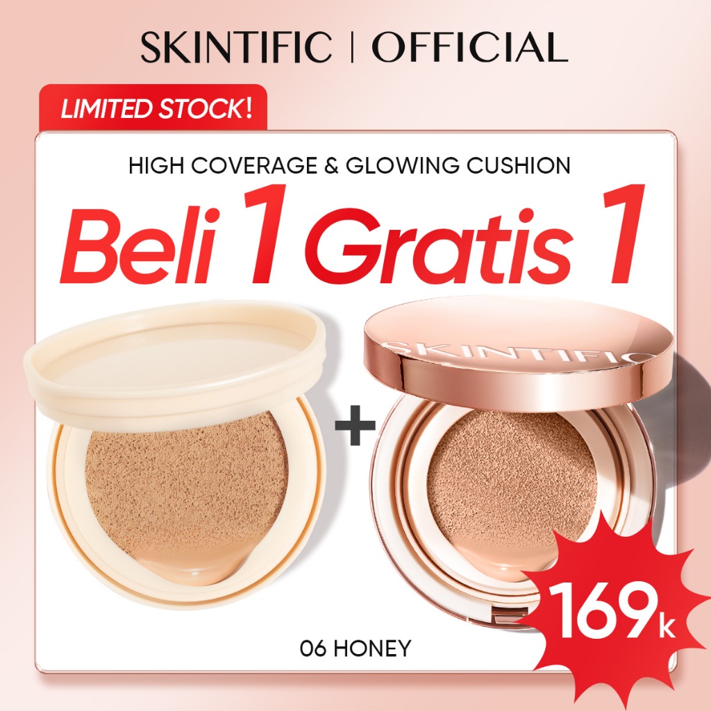 SKINTIFIC -2PCS Cushion+Refill Set | Perfect Stay Velvet Matte Cushion 11ml + Matte Cushion Refill 1