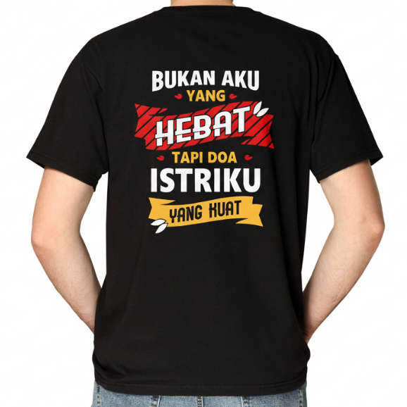 Kaos Pria Dewasa Kata Kata Depan Belakang bukan aku yang hebat Bahan Cotton Combed Kaos Kata Keren