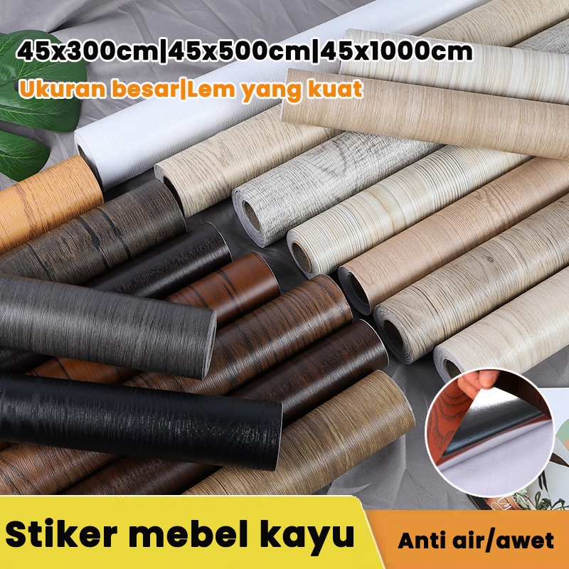 [Barang spot] stiker kayu stiker dinding motif kayu stiker lemari kayu wallpaper lemari kayu walpape