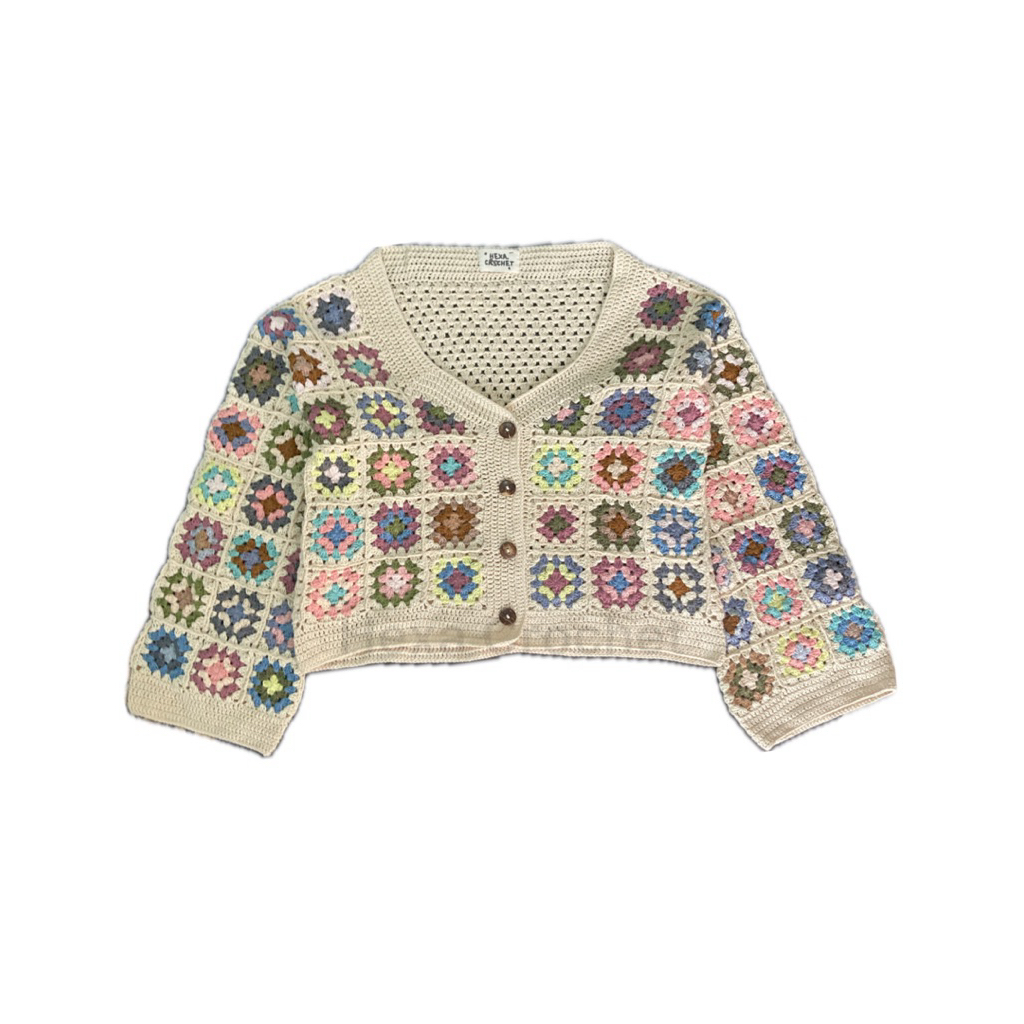 Crochet Patchwork Classic Cardigan