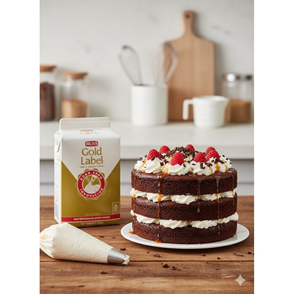 Rich's Gold Label Emas Whipping Cream 500gr / Label Emas Whipping Cream Rich's 500gr / Whipping Crea