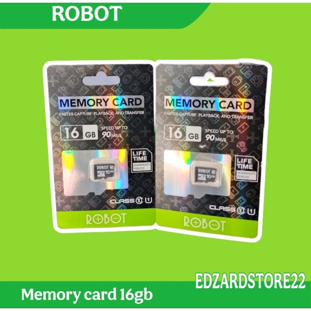 Robot Kartu Memori HP Micro SD 16GB Class 10 Memory Card Original Bergaransi Resmi - 16GB CLASS 10