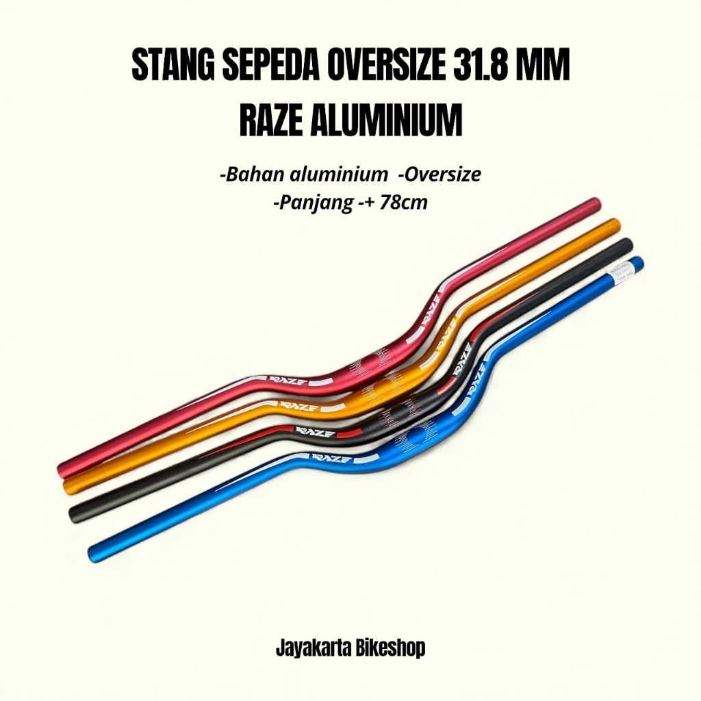 STANG SEPEDA MTB HYBRID COMMUTER FIXIE RAZE ALUMINIUM | ALLOY BIKE HANDLEBAR RINGAN & KUAT ORIGINAL