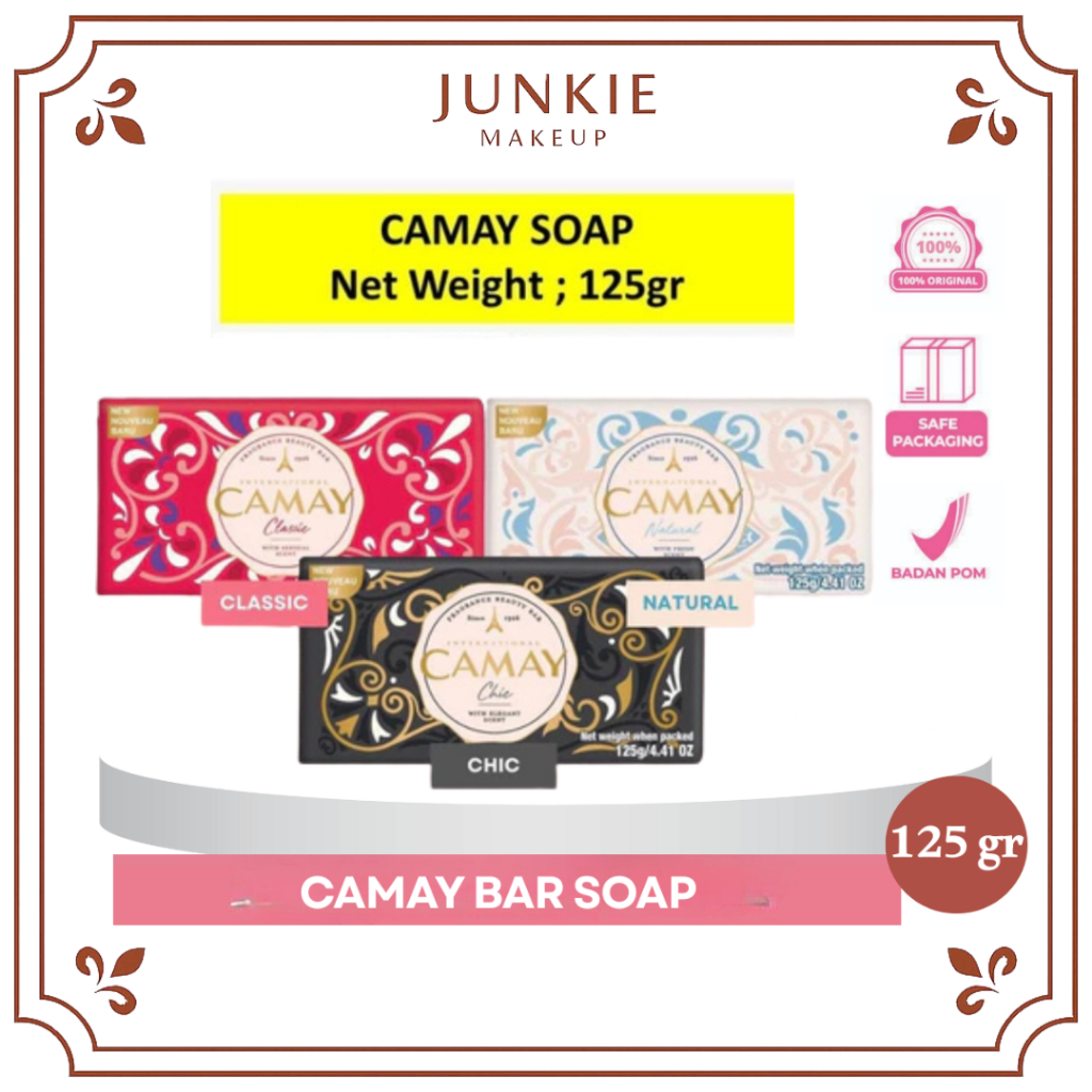 Camay Bar Soap 125gr - Sabun Batang Classic Natural Chic - Camay Sabun Batang | JUNKIE MAKEUP