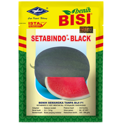 Benih Semangka Setabindo Black Non Biji Kemasan 20gr EXP 02 2027