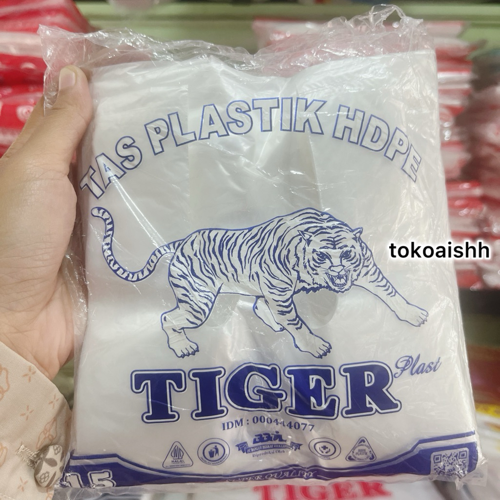 250 gram Kantong asoy tiger - kantong Kresek putih bening  - Kantong tiger - Kresek Putih bening - k
