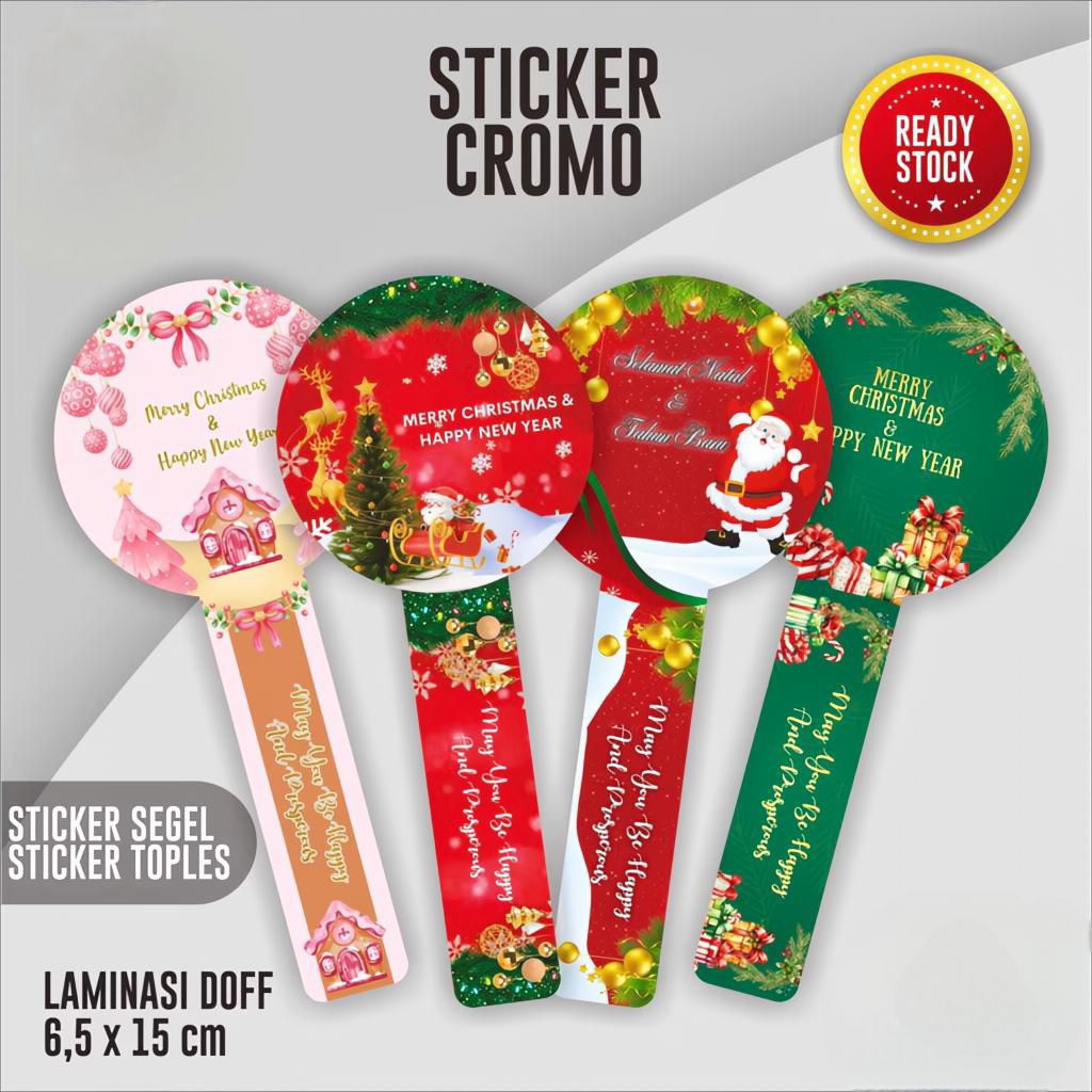 Stiker Toples Natal/Stiker Kue Kering Hampers Natal 1 pics