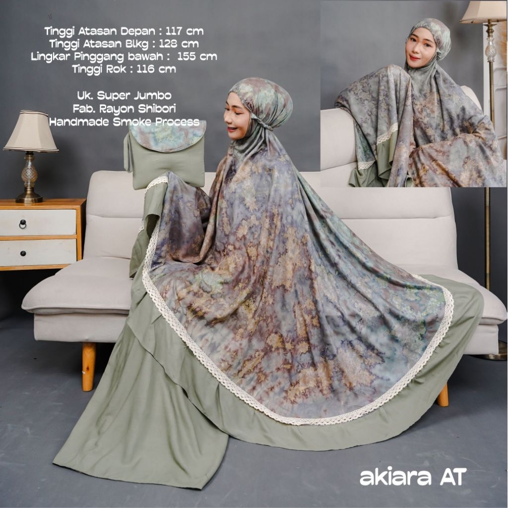 AKIARA SHIBORI - Mukena Dewasa Size Super Jumbo | Mukena Rayon Shibori