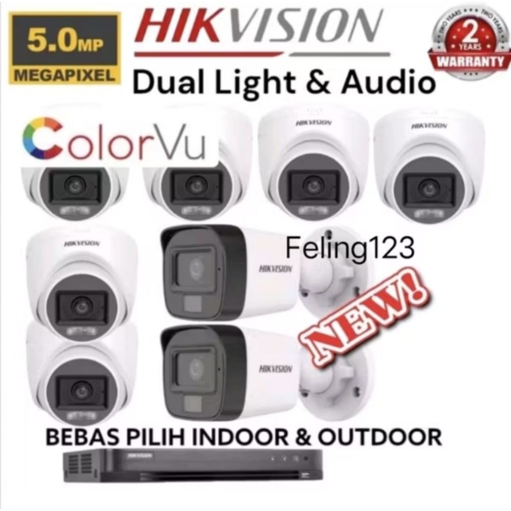 PAKET CCTV 8 CHANNEL HIKVISION 5MP AUDIO PAKET 8CH AUDIO 5MP HIKVISION