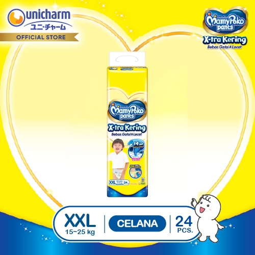 MamyPoko Pants X-tra Kering - XXL 24 - Popok Celana