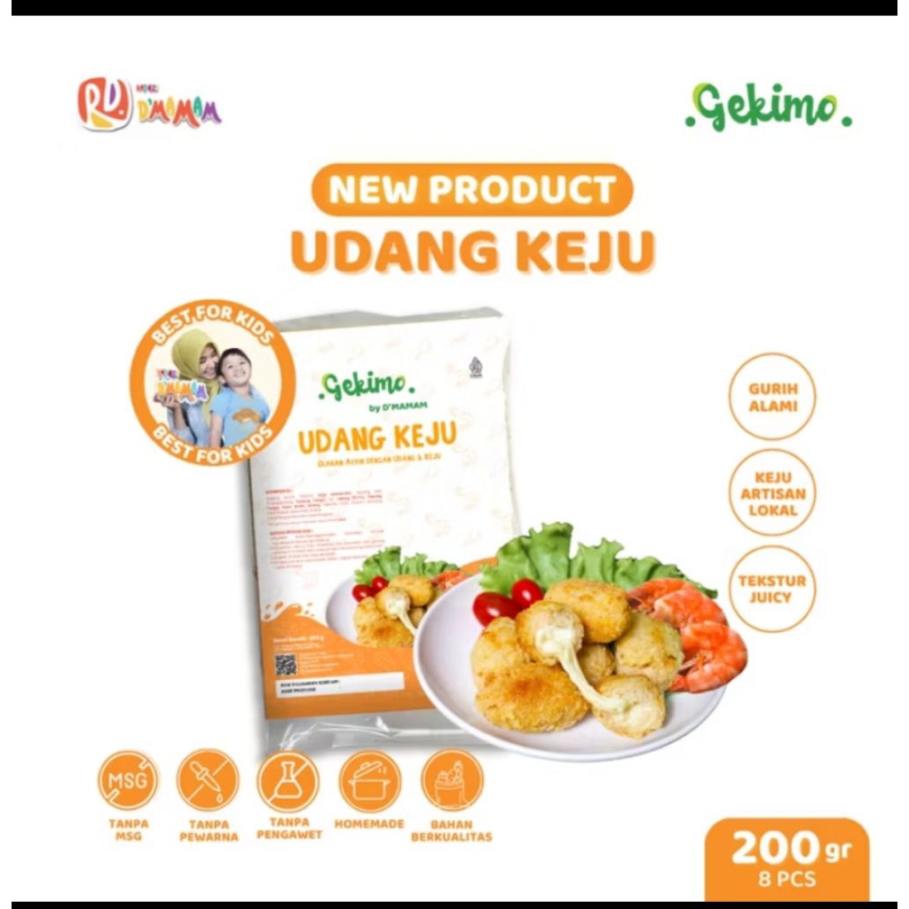 Udang Keju Gekimo by Dmamam (no MSG no pengawet) BPOM Halal Cemilan Anak MPASI