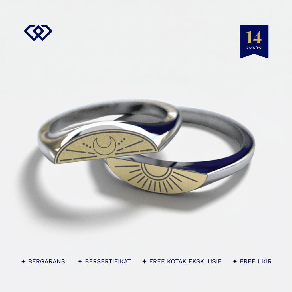 Winata Jewelry Cincin Nikah Lamaran Tunangan Perak Rhodium