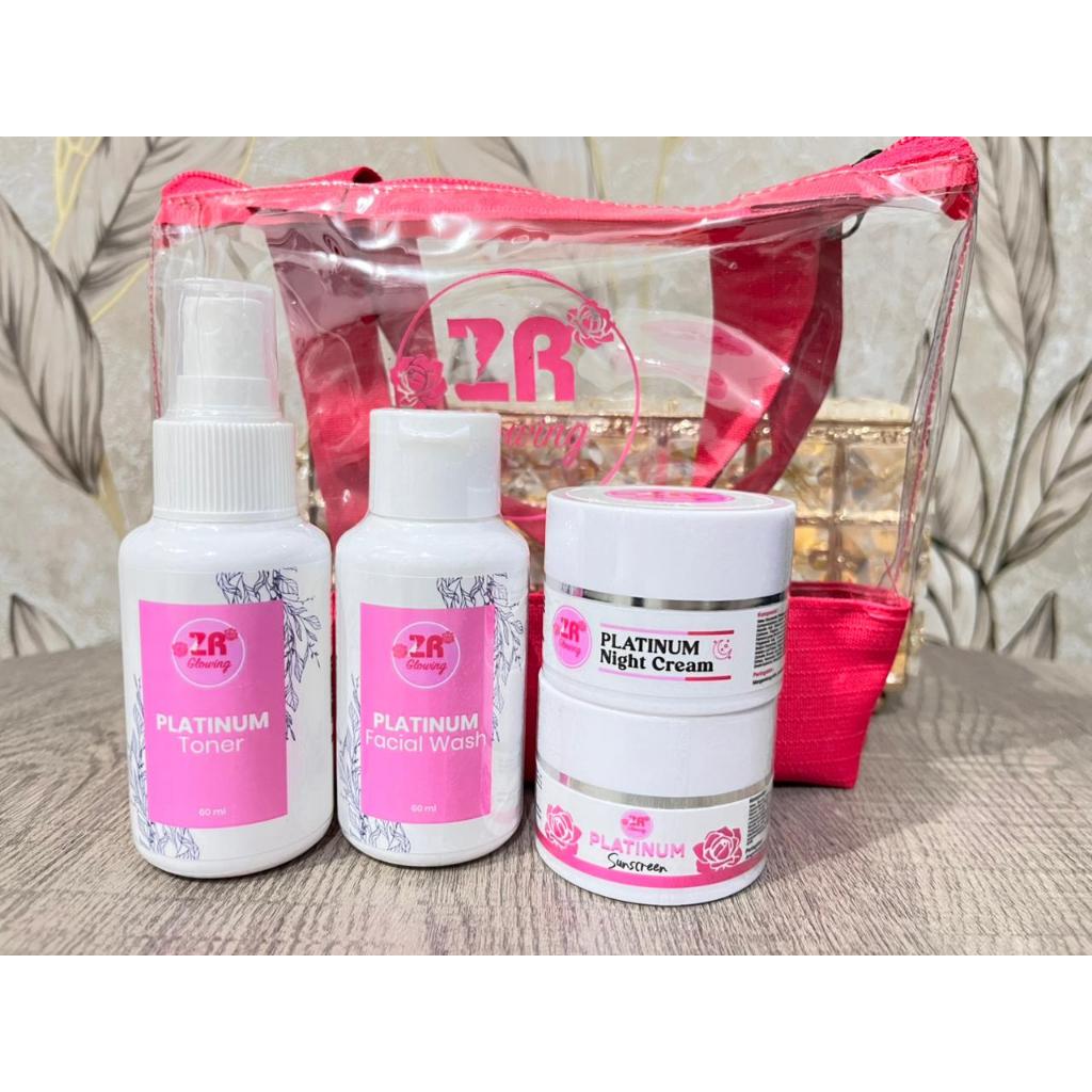 ZR Glowing Skincare Paket Wajah 4 in 1 Pencerah Kulit