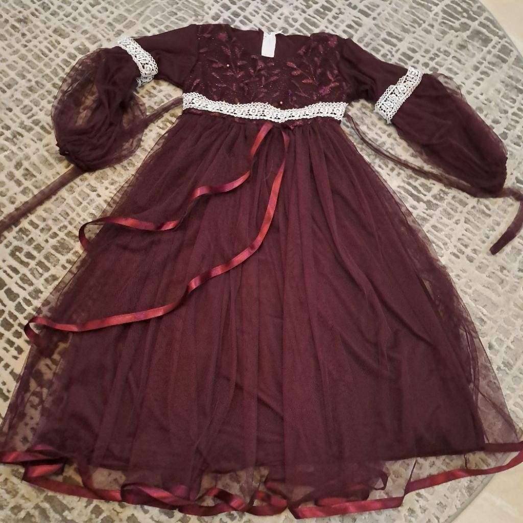 Baju pesta muslim / gaunanak / baju pesta anak perempuan / MUSLIM RENDA