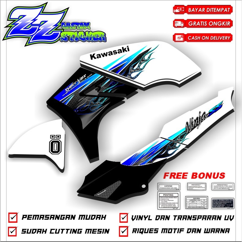 Sticker Striping Kawasaki Ninja SS Transparan UV / Striping Ninja SS Transparan