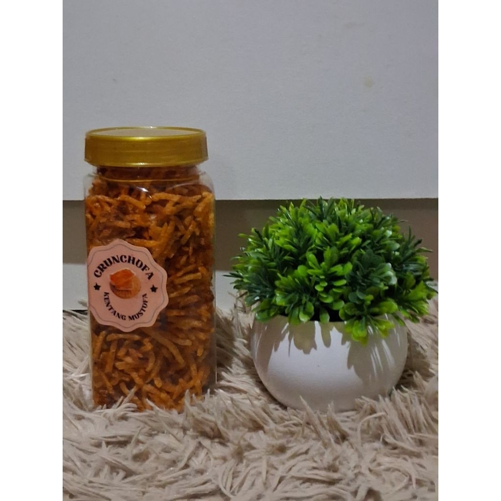 Kentang Mustofa Crunchofa 170 gr – Kentang Mustofa Kriuk Pedas Manis (Toples 700ml)