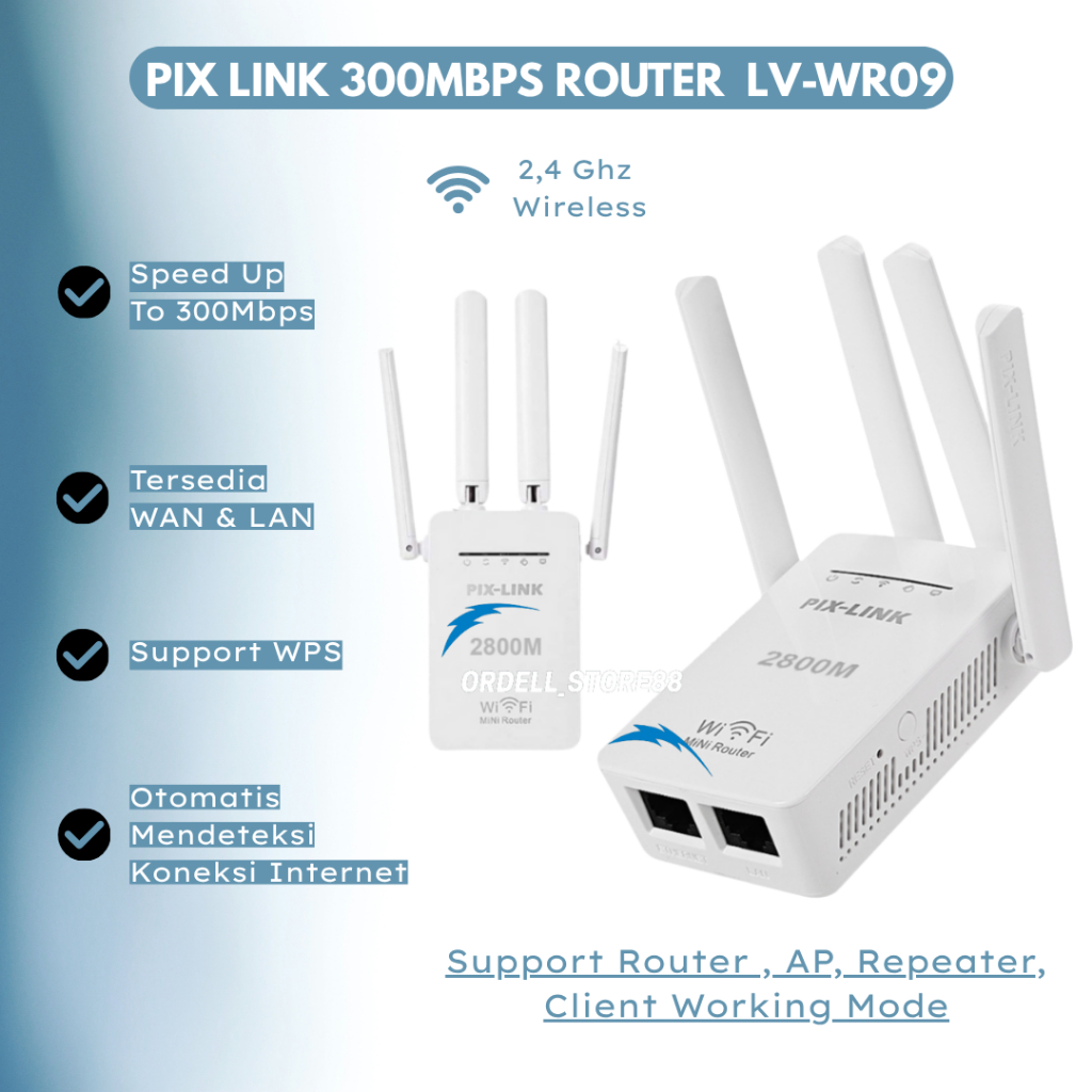PIX LINK 300M REPEATER PIX-LINK Wireless Wifi Extender Router