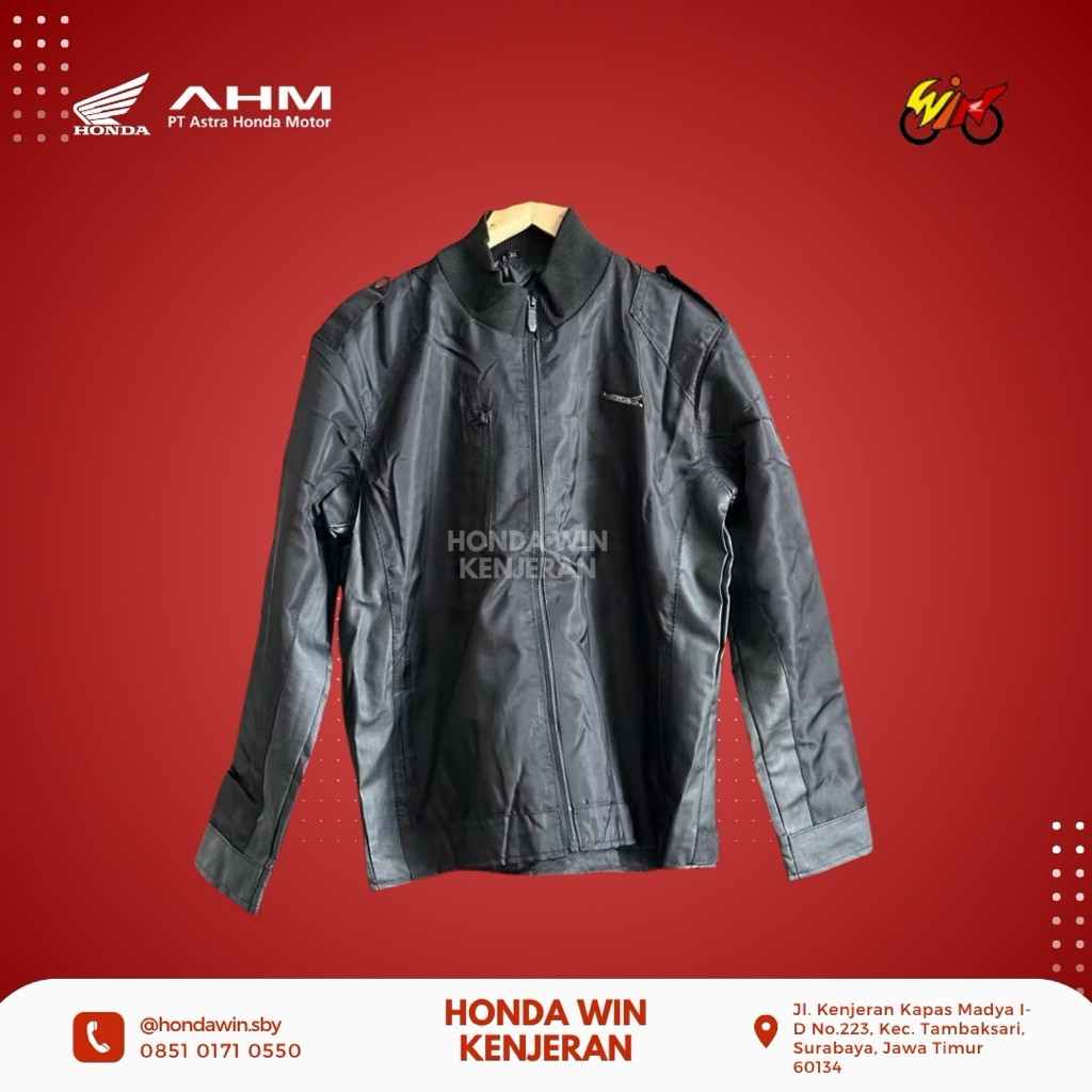 Jaket Sepeda Motor One Heart Honda ASLI hitam