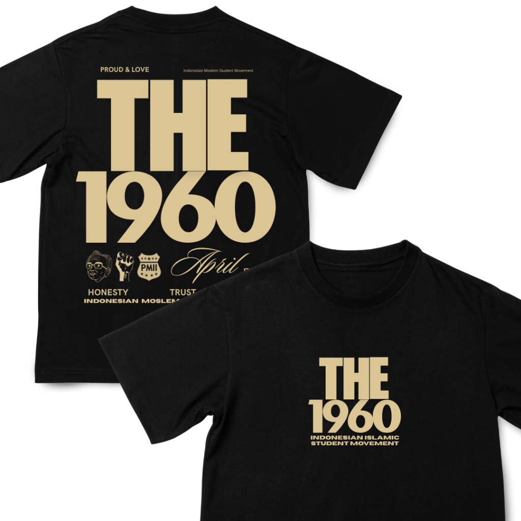 T-shirt The 1960 PMII-baju kaos pmii pria wanita bahan cotton combed 24s super premium halus  nyaman