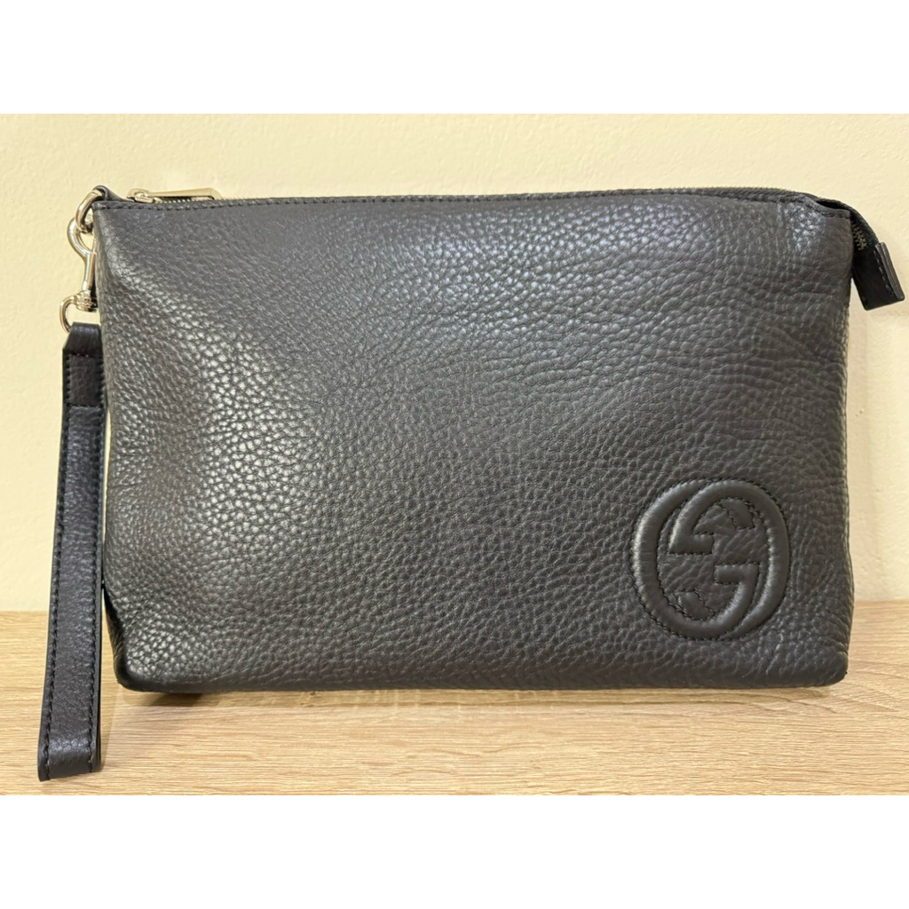 Preloved Tas Clutch Handbag GC lookslike Gucci Mirror With Dustbag