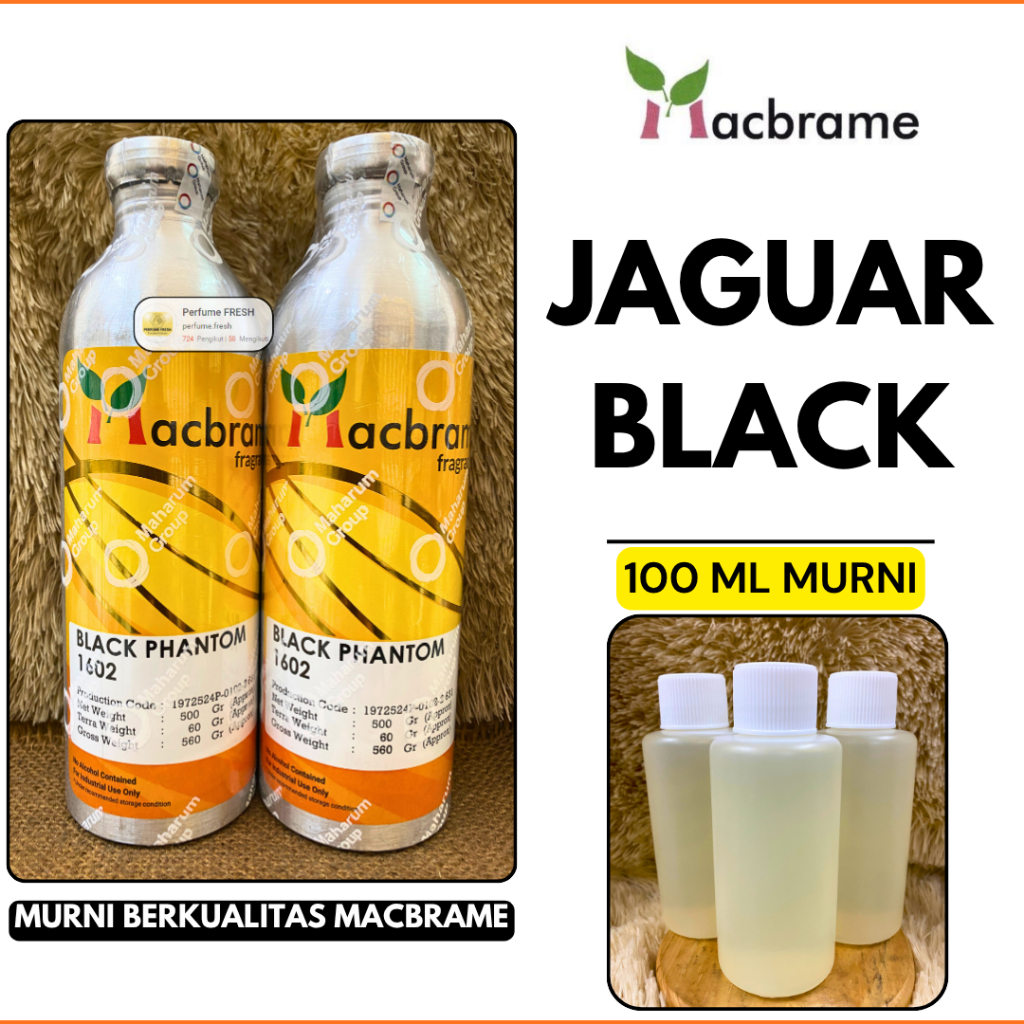 Bibit Parfum Macbrame - Jaguar Black 100 ML Berkualitas Black Phantom