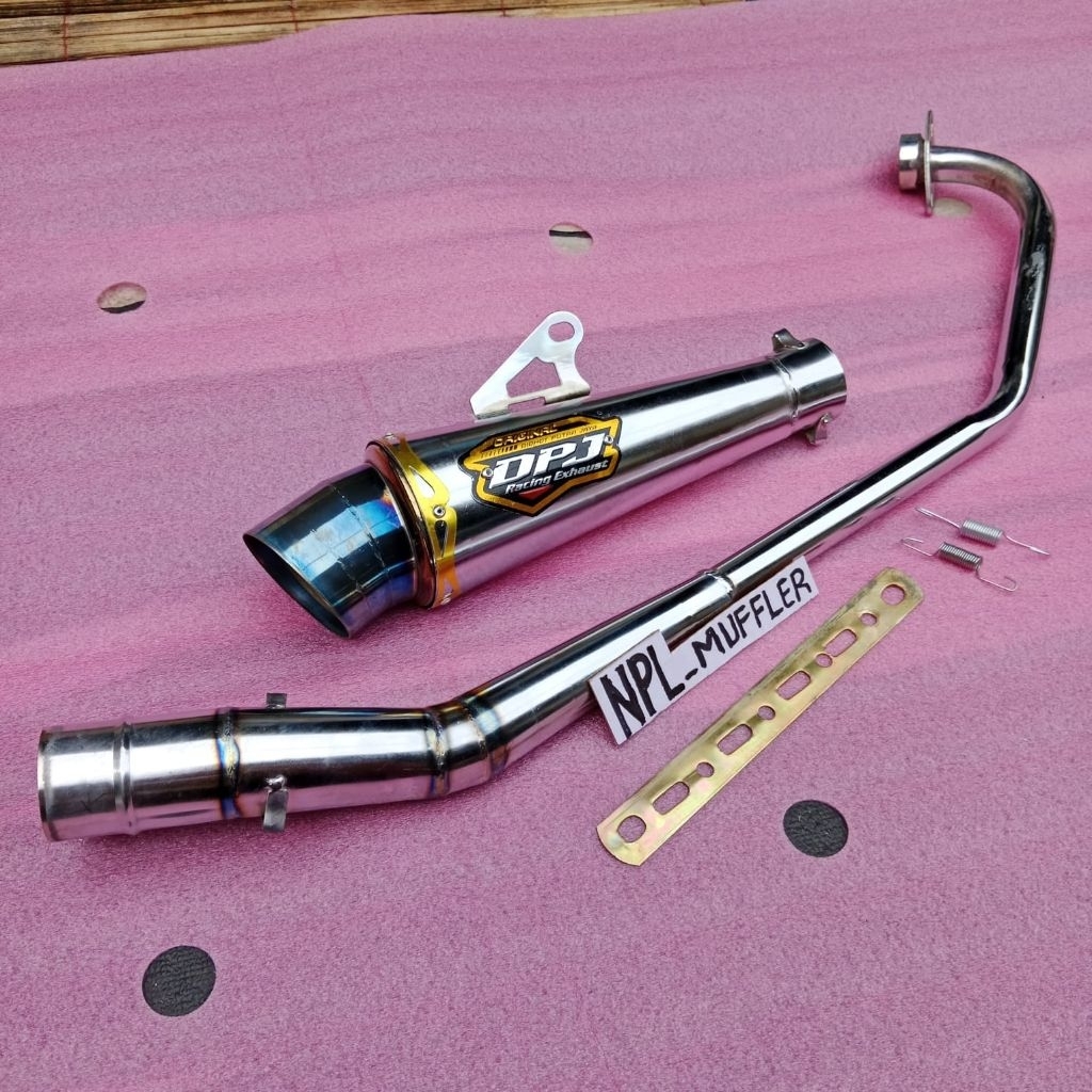 knalpot racing dpj biru satria Fu karbu satria Fu injeksi Jupiter MX old Jupiter MX new/135