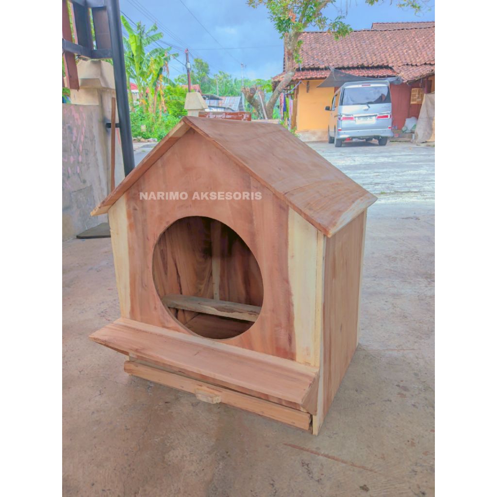 Kandang Rumah Burung Hantu Dares Beo Kakak Tua Hewan Peliharaan Rumah Kayu