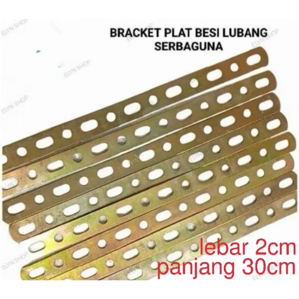 bracket plat besi lubang serbaguna
