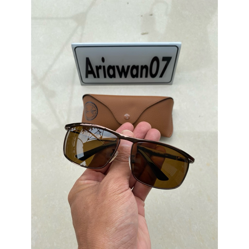 kacamata ray-ban rb 3462 model sport full brown