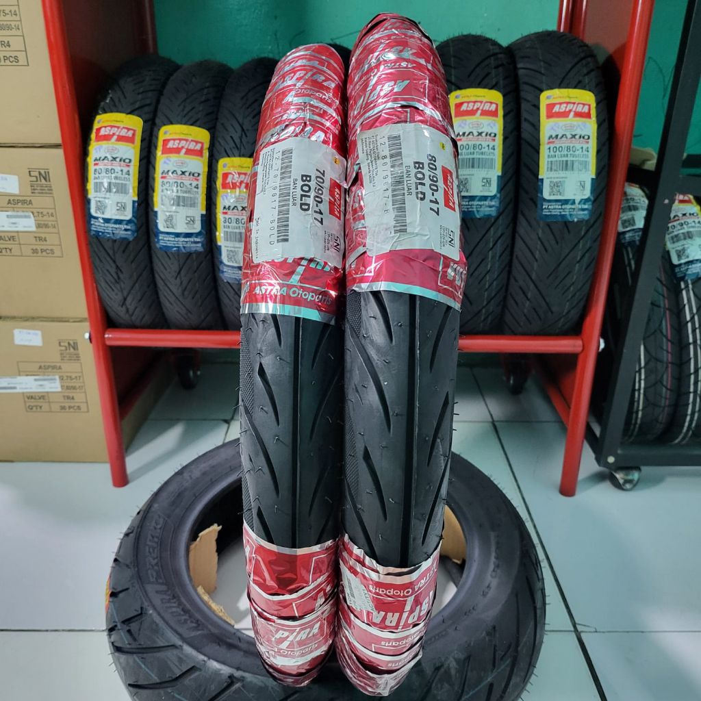 BAN TUBETYPE (NON TUBELESS) ASPIRA BOLD RING 17 70/90 80/90 UNTUK MOTOR SUPRA X VEGA LAMA SMASH SHOG