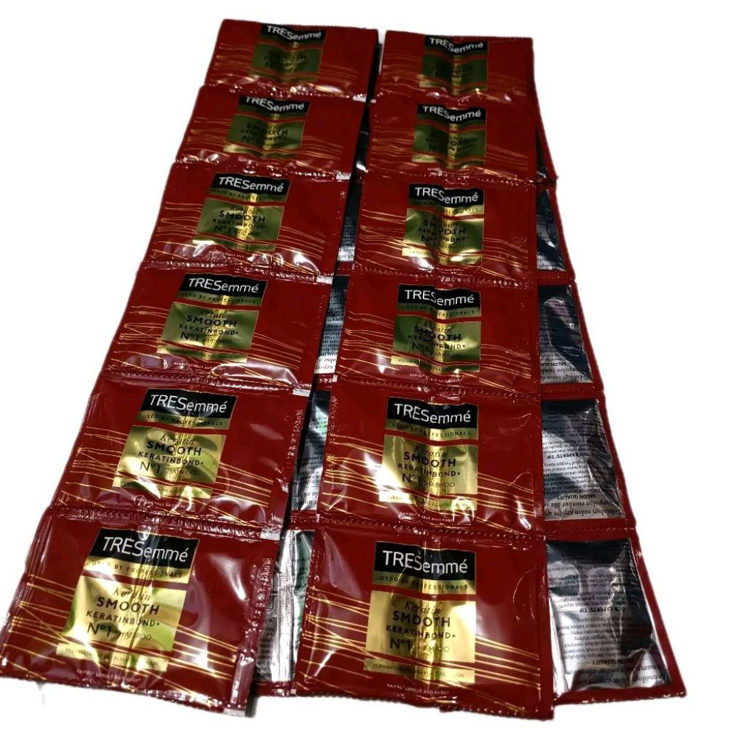 [PAKET 2 RENCENG TOTAL 48 SASET = 24 PASANG] TRESEMME KERATIN SMOOTH Shampoo Keratinbond Kemasan Sas