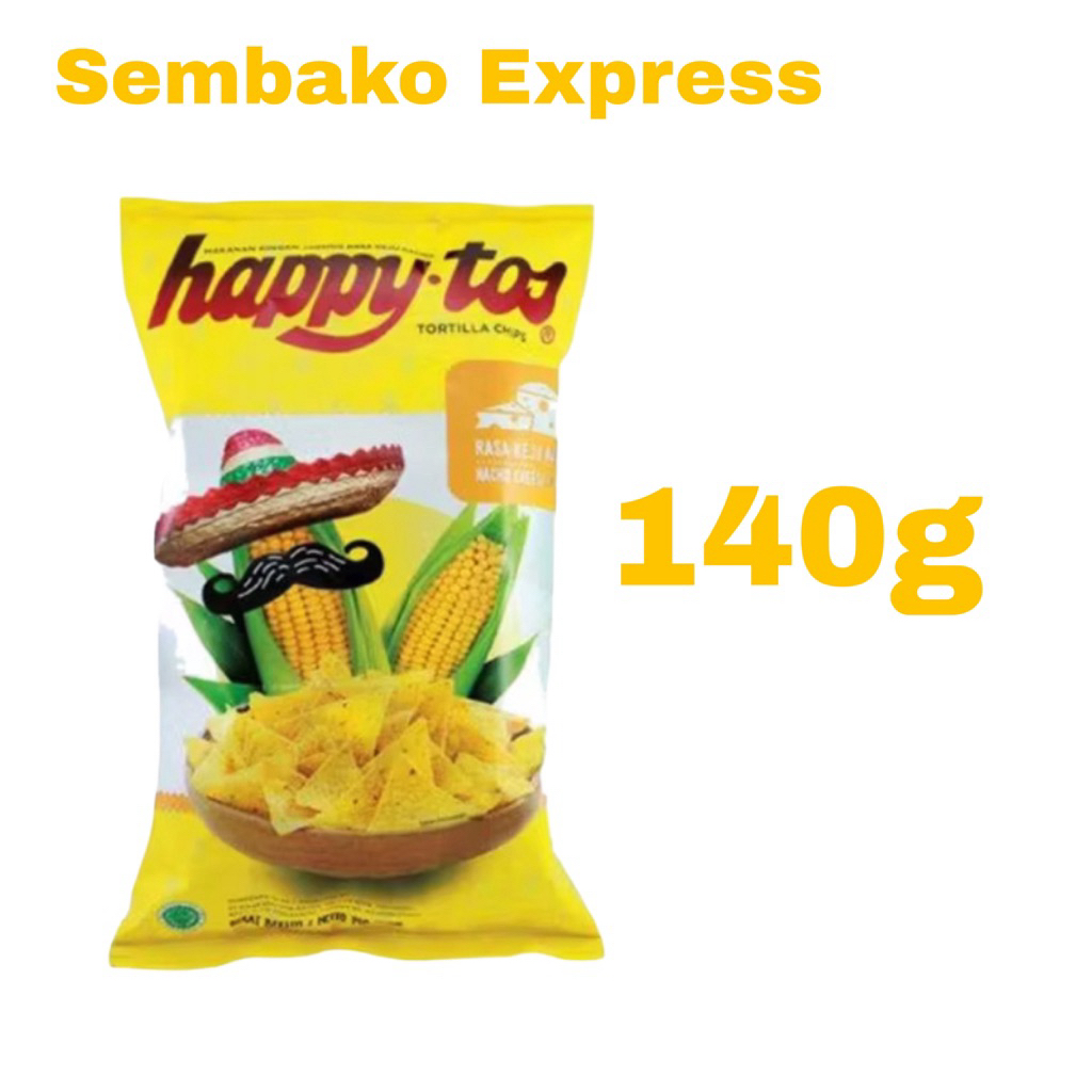 Happy Tos Tortilla Chips 140g Rasa Keju Jagung – Sembako Express