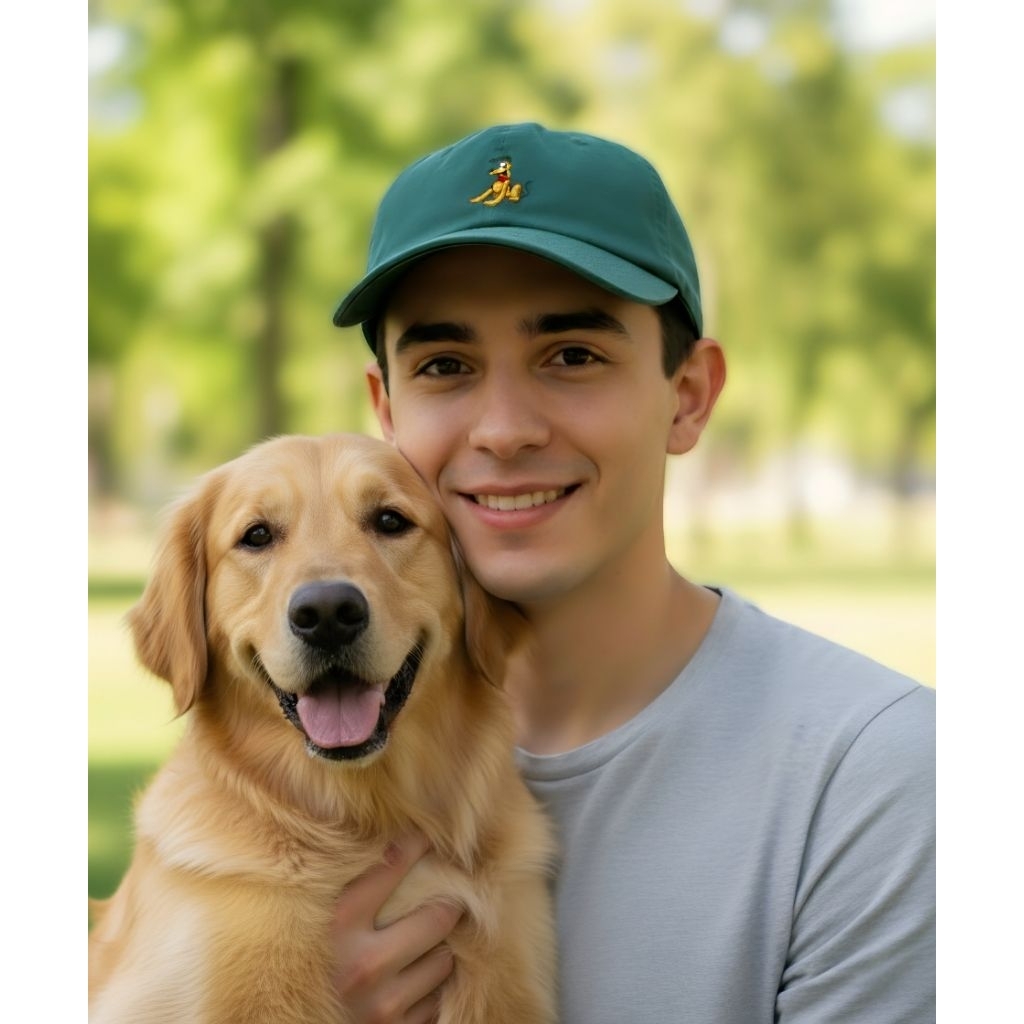 Topi Logo Anjing Pluto Walt Disney Mickey Original Second Warna Hijau Botol Pekat