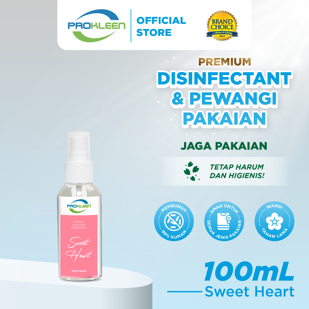PROKLEEN Fabric Spray Antibacterial PREMIUM Grade A Parfum Laundry 100mL