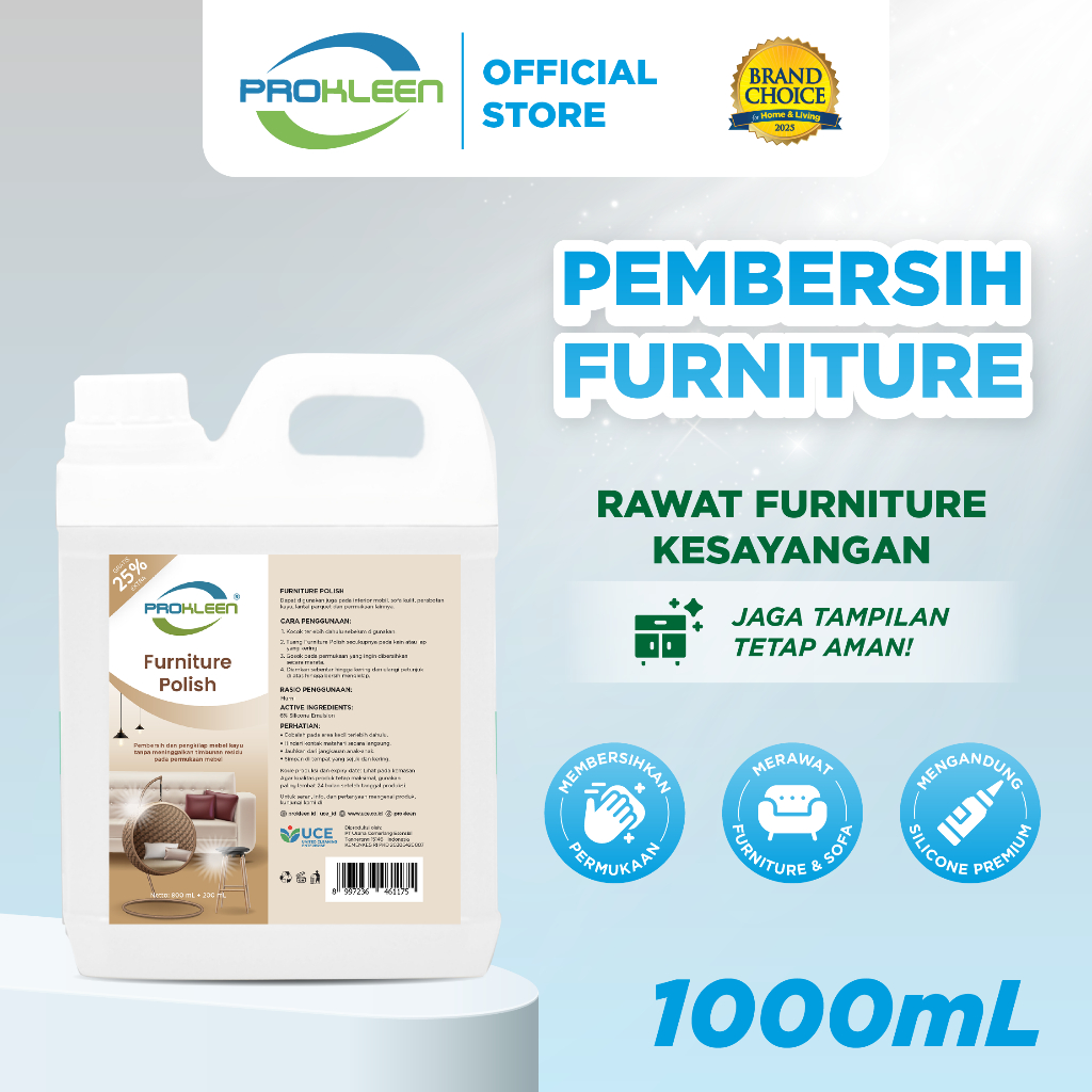 PROKLEEN Pembersih Pengkilap Mebel Furniture Polish 800mL (Bonus 25%)