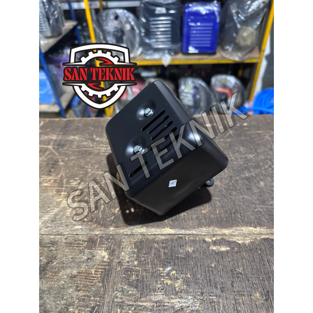 (107 JF MATRIX) Knalpot HITAM Engine CX160 CX200 Silincer JF MATRIX / Muffler Mufler Mesin Penggerak