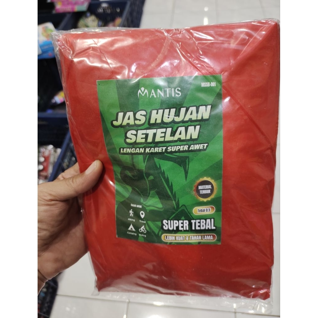JAS HUJAN PLASTIK PONCO LENGAN PANJANG DAN JAS HUJAN SETELAN SUPER TEBAL