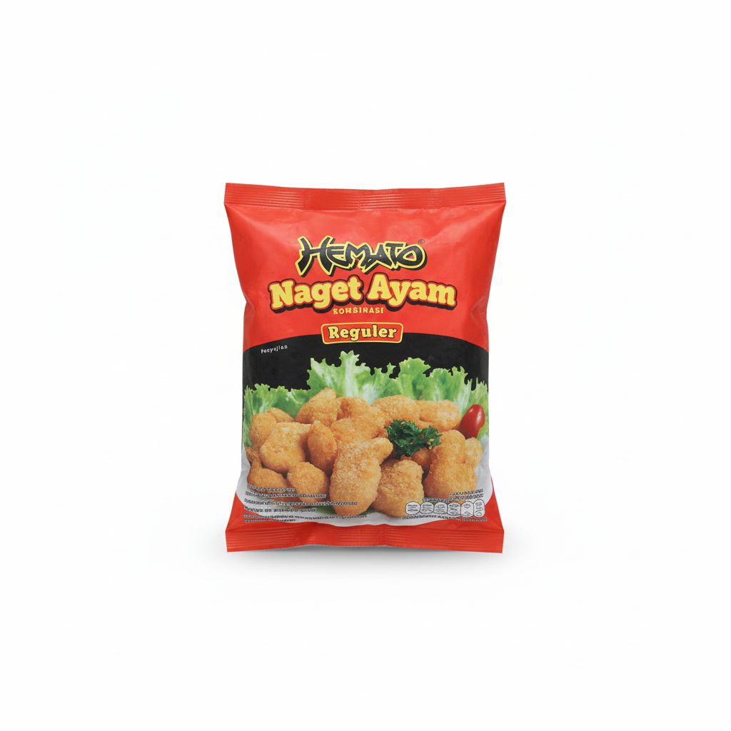 Hemato Nugget Ayam Kombinasi Reguler 1000gr  / Chicken Nugget Hemato 1Kg / Nugget Ayam Kombinasi Reg