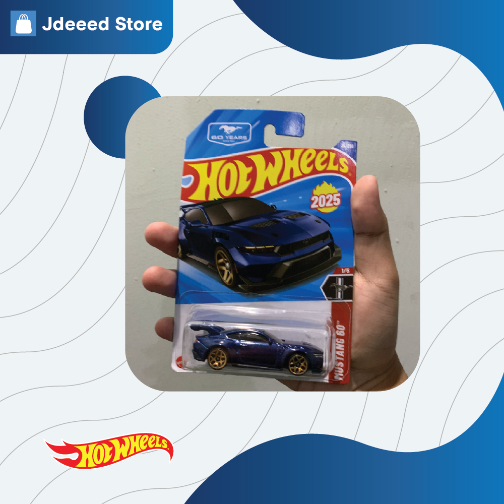 Hotwheels Ford Mustang GTD Blue 2025 60th Anniversary Ford Mustang