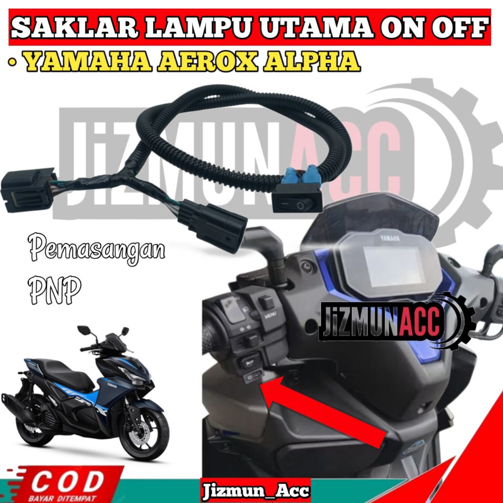 Saklar Lampu Utama Aerox Alpha On Off Lampu Utama